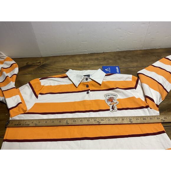 Cakeworthy Inside Out Shirt Womens XL Orange Anxiety Striped Rugby Disney Pixar - Picture 11 of 14